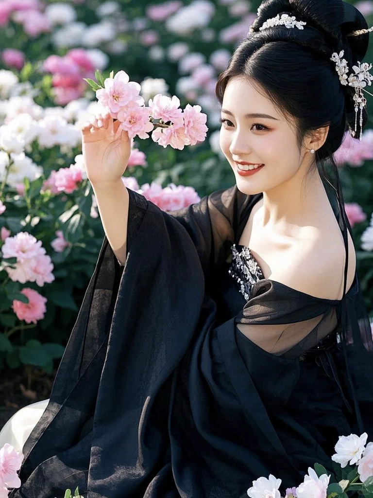 美女壁纸︳黑衣古风佳人，神秘迷人✨