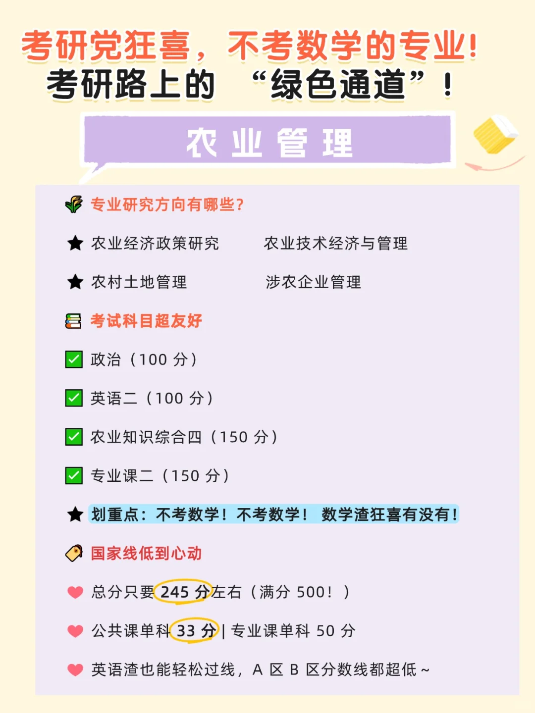 农业管理真的是考研路上的“绿色通道”
