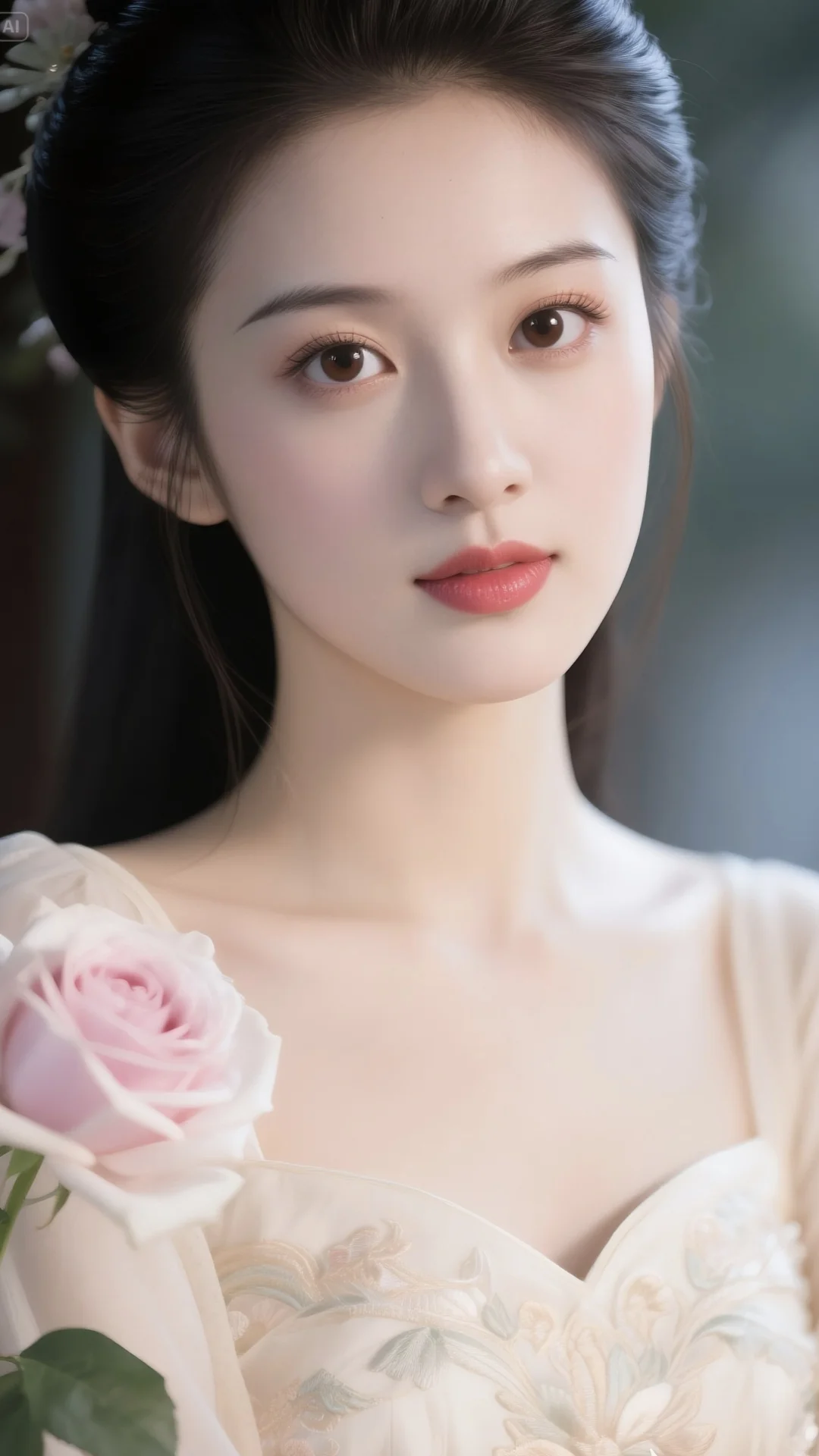 九曲廊深锁胭脂，一步莲华一步痴