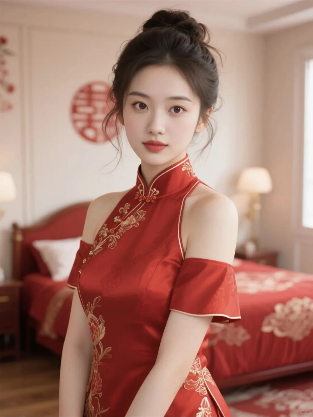 中式旗袍写真，太美了~Ai生成