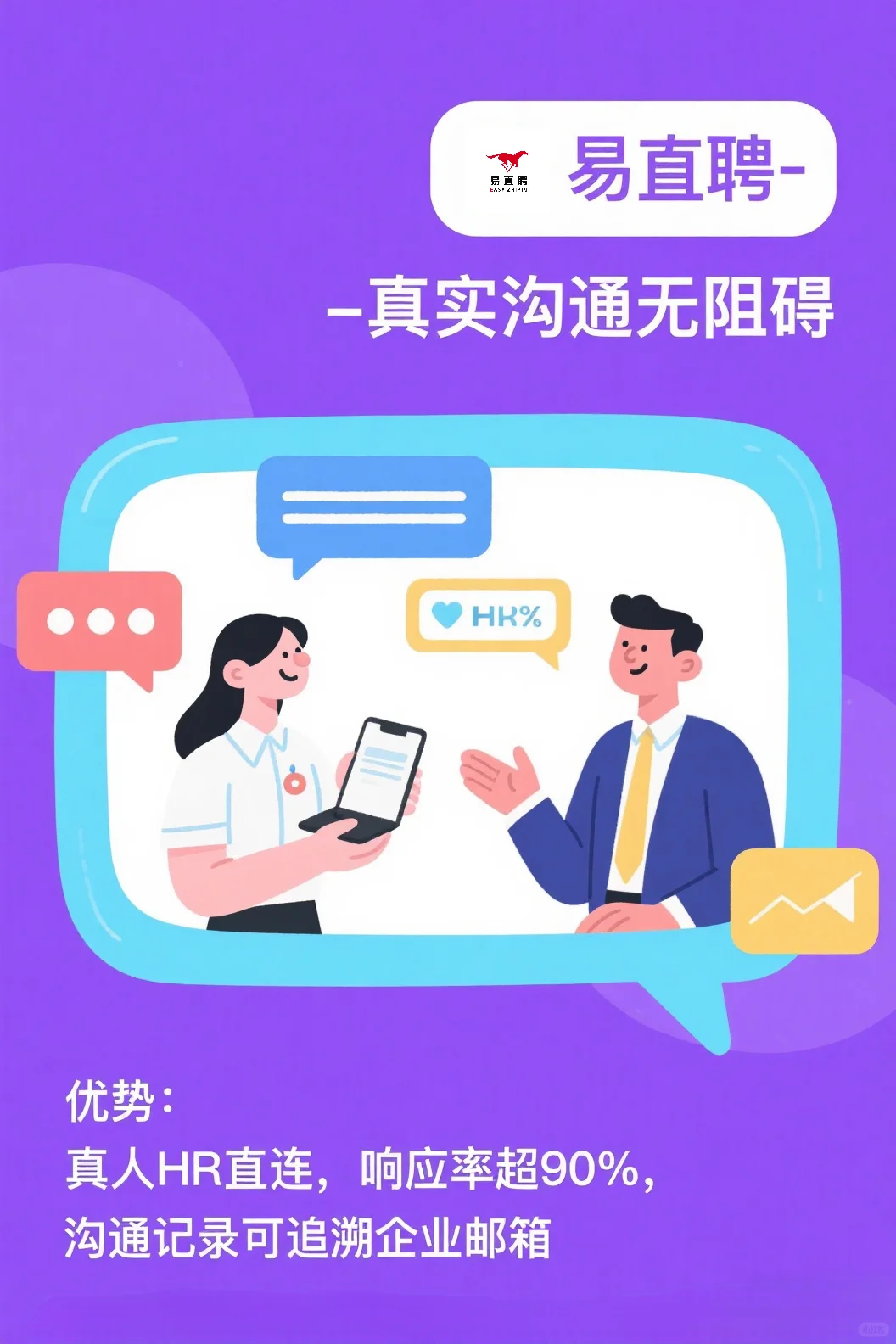 告别无效沟通!易直聘让求职对话更高效真实