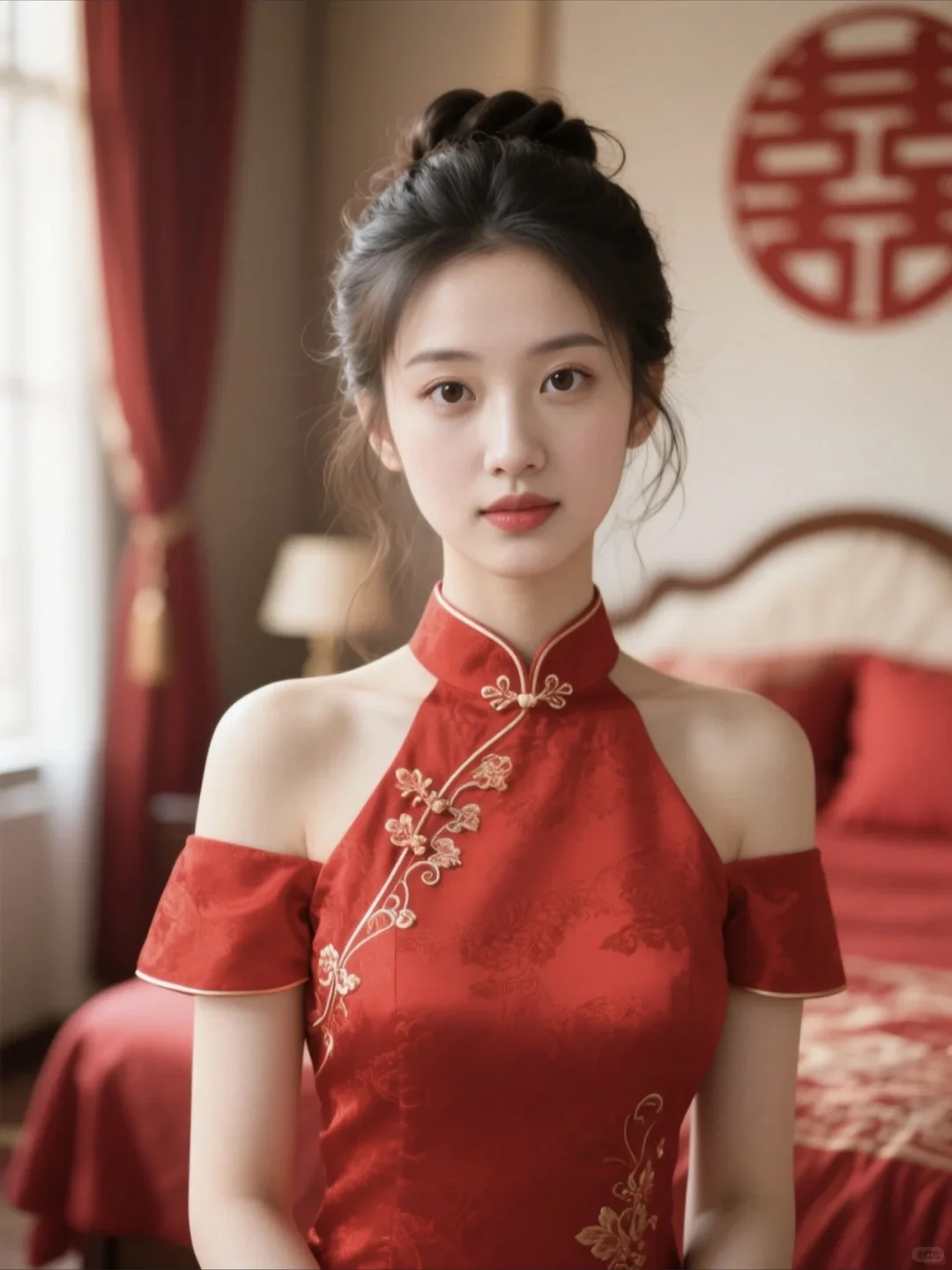 中式旗袍写真，太美了~Ai生成