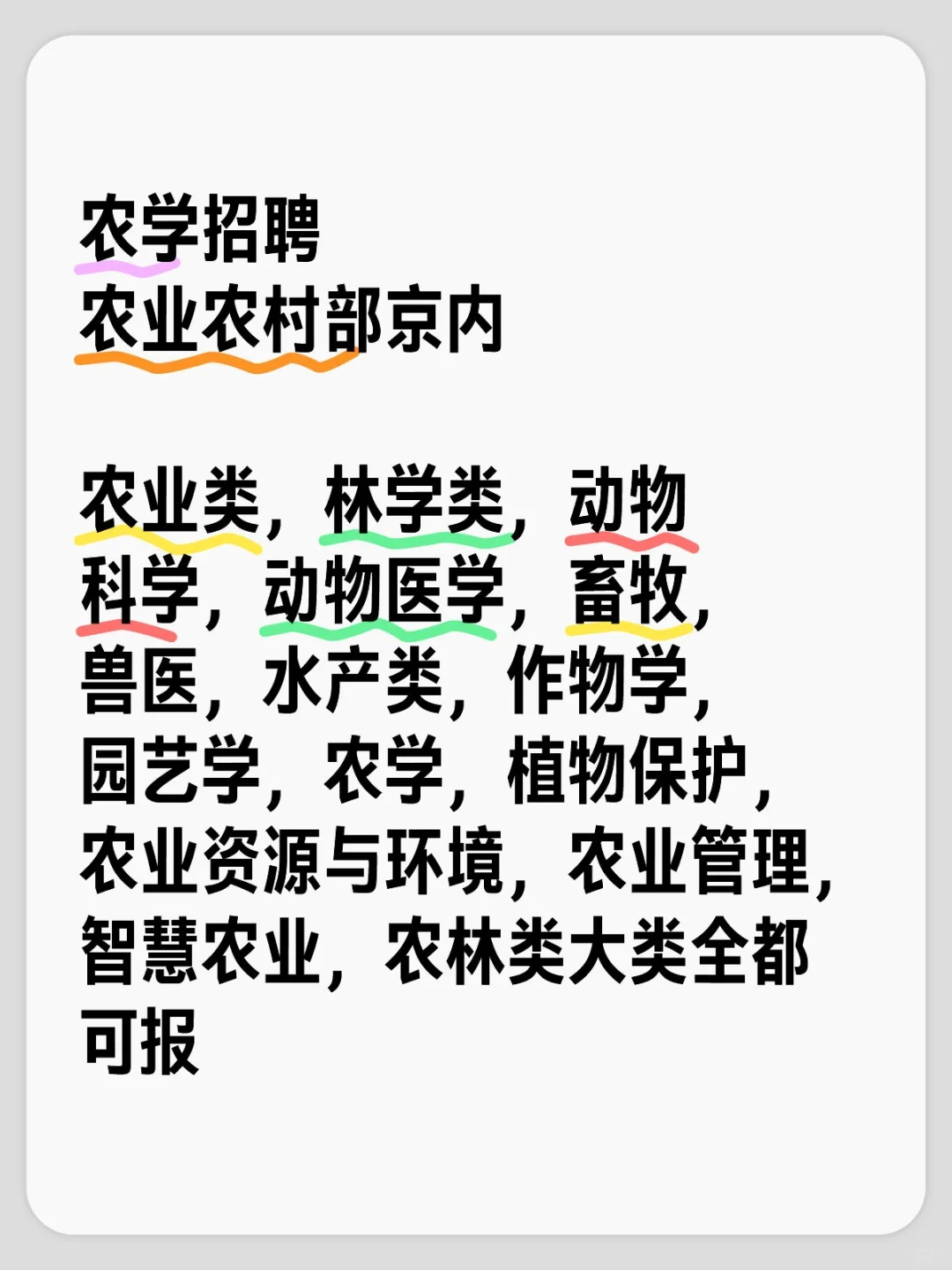 农学就业,不敢想象我也能进京