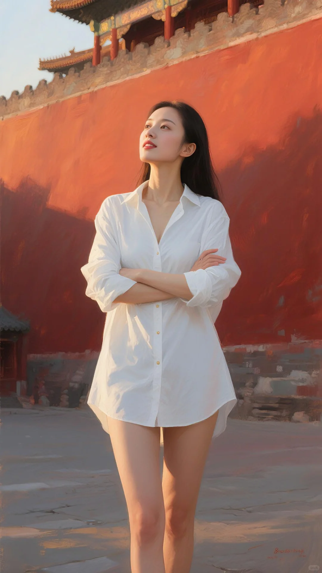 AI油画习作《致命吸引力—我的超模女友》系列2