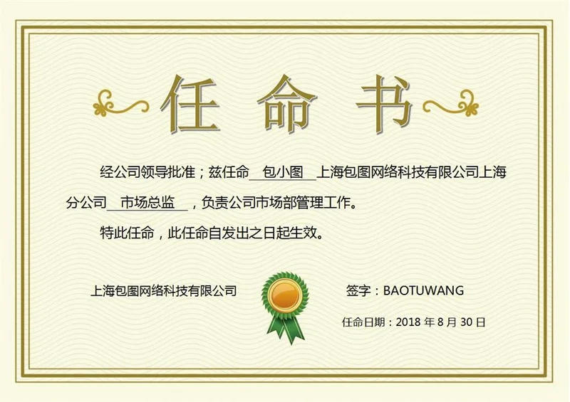 聘书模板任命书聘请任职聘任证书WORD文档
