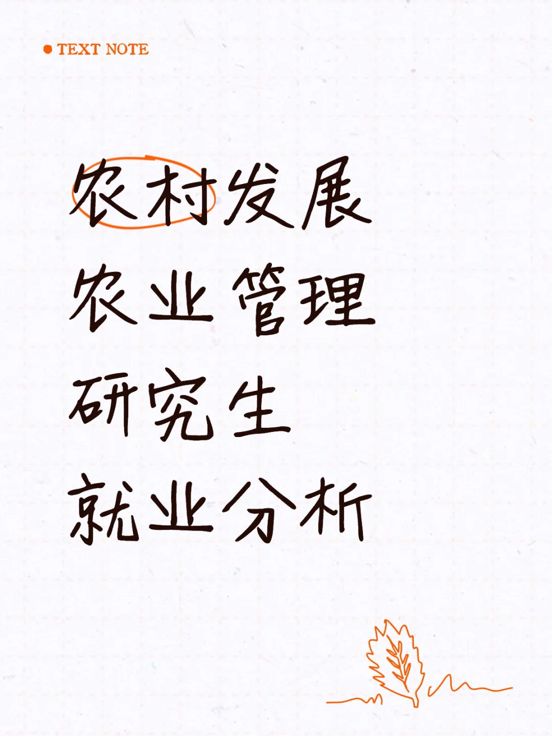 农发农管 毕业后何去何从?