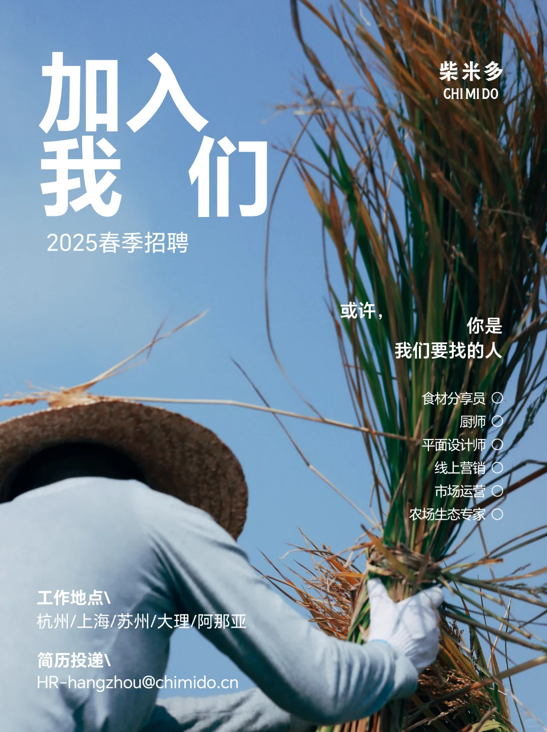 茁壮、轻盈、质朴、友善,我们需要这样的你!