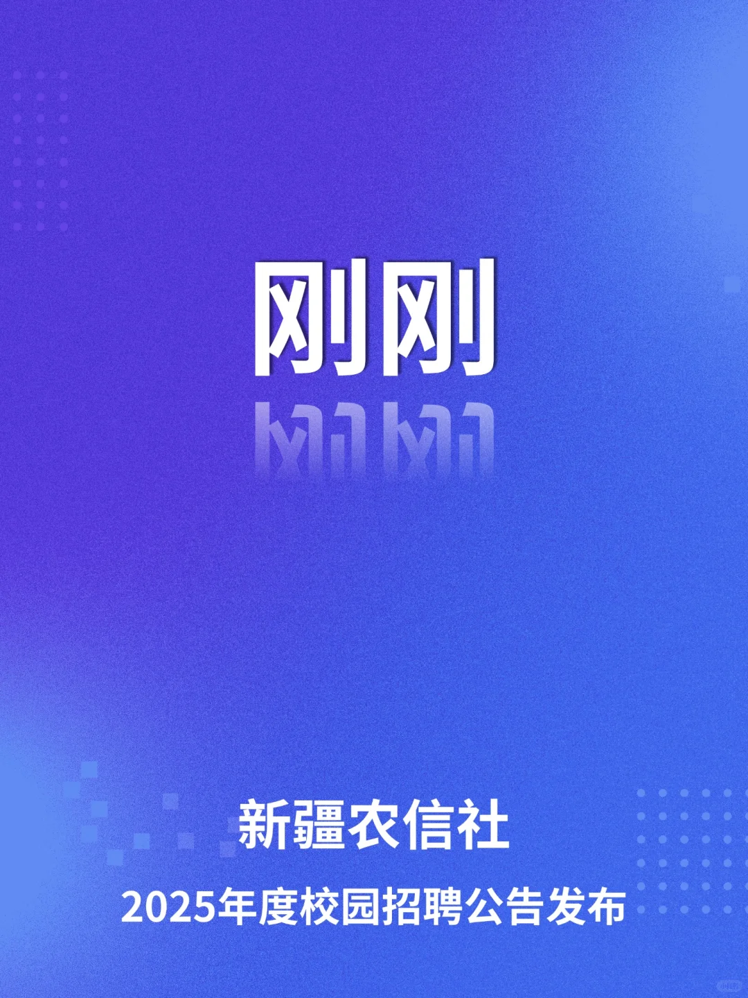 刚刚！新疆农信社2025年校园招聘公告发布！