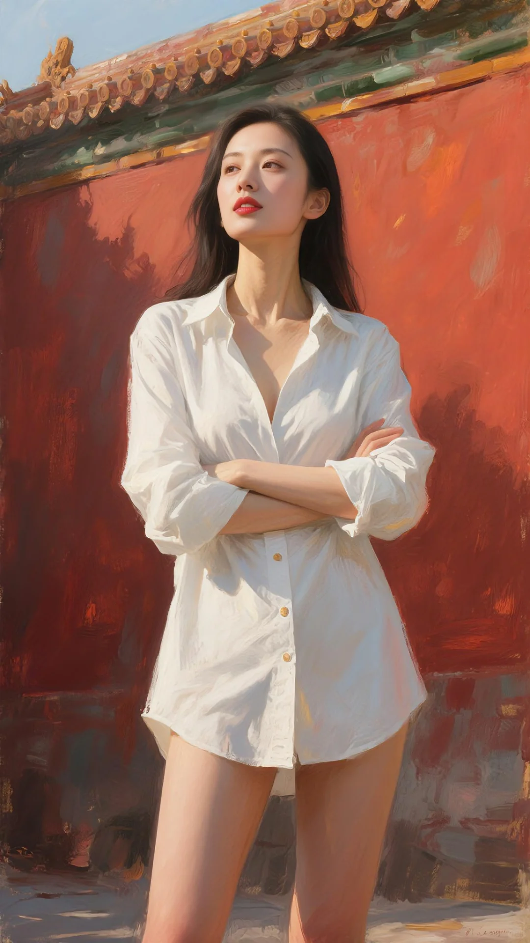 AI油画习作《致命吸引力—我的超模女友》系列2