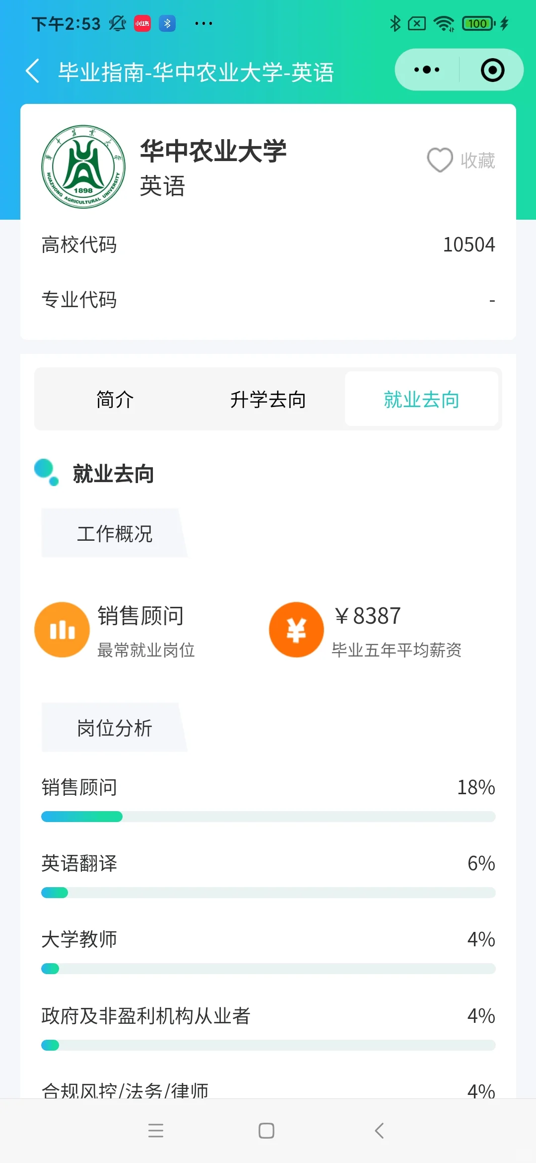 华中农业大学就业情况怎么样呢？