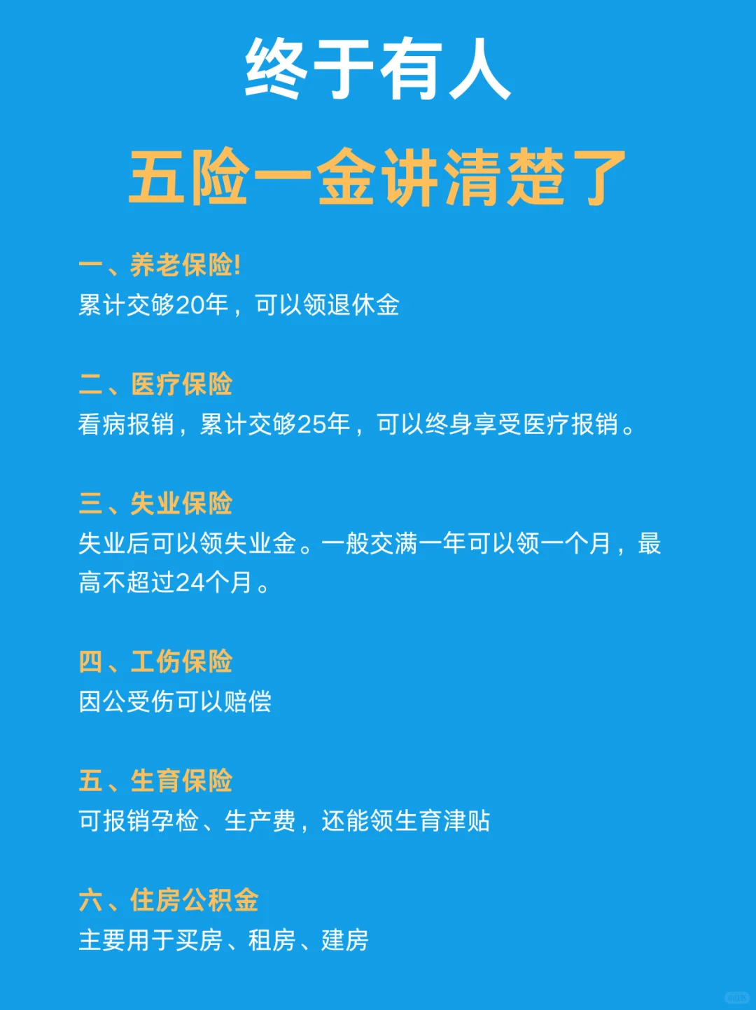 五险一金讲清楚了??