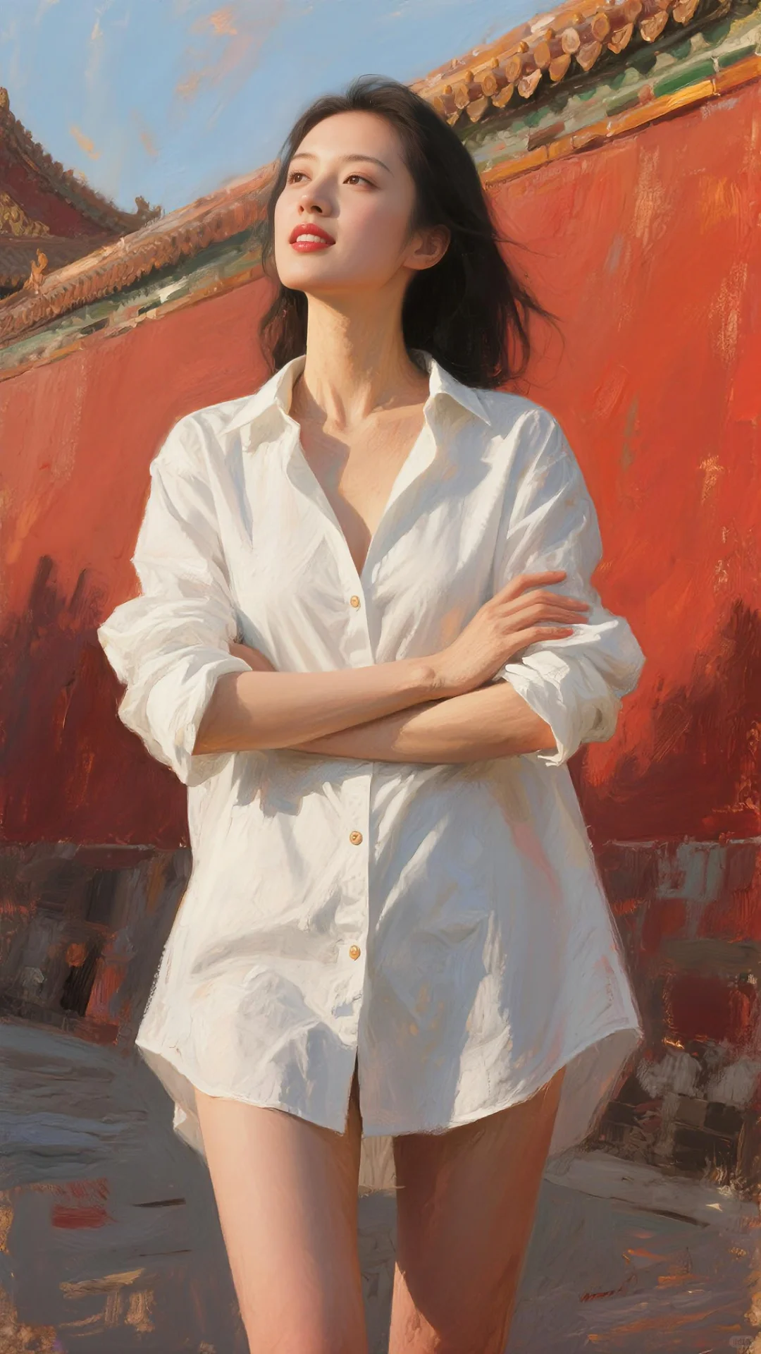 AI油画习作《致命吸引力—我的超模女友》系列2