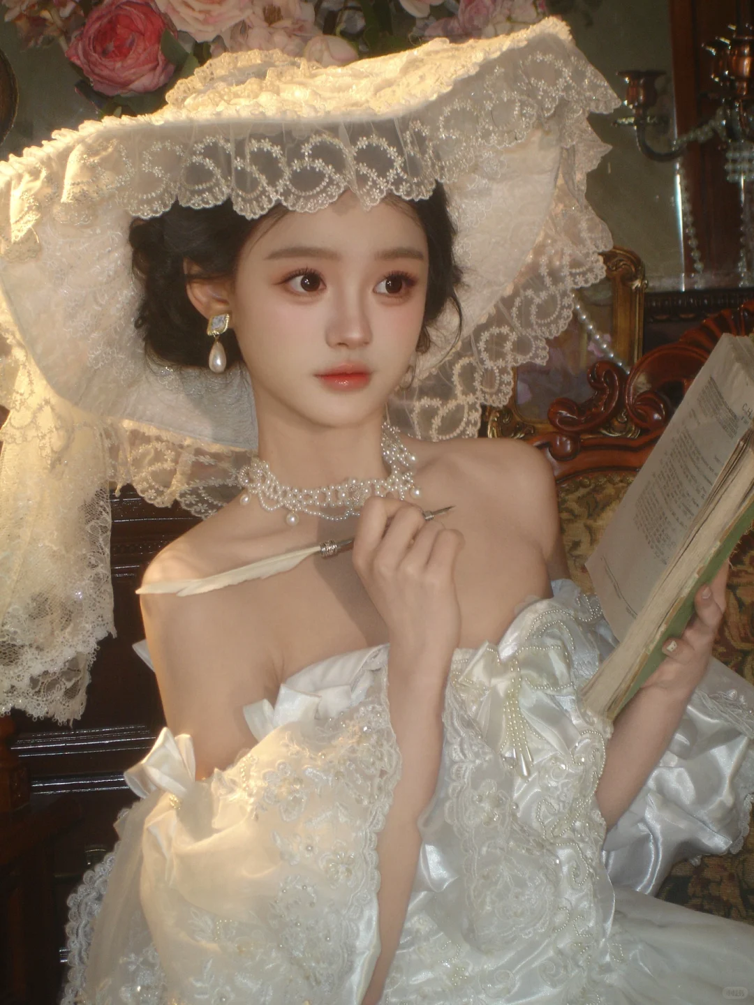 ccd拍的复古画报婚纱