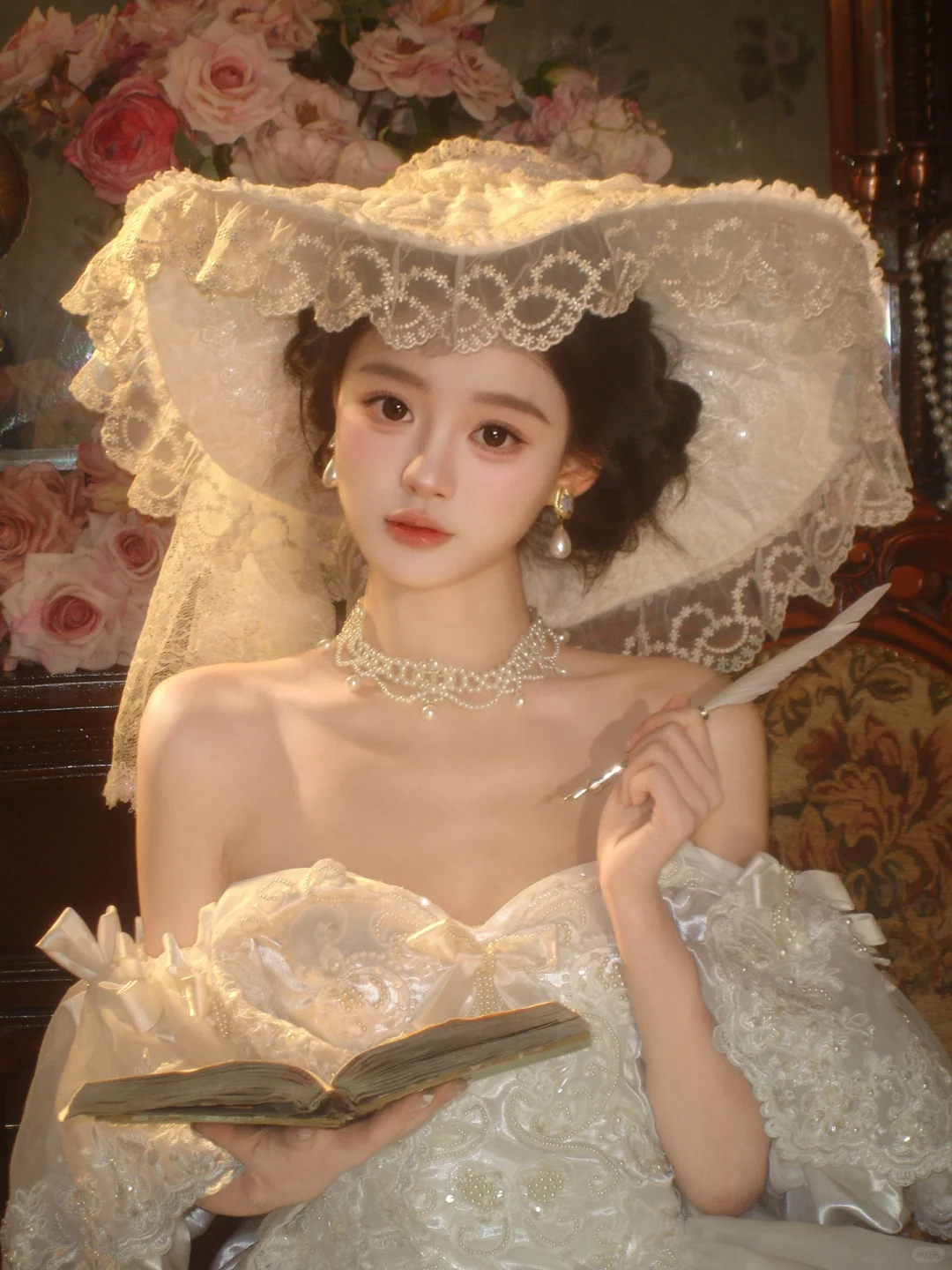 ccd拍的复古画报婚纱