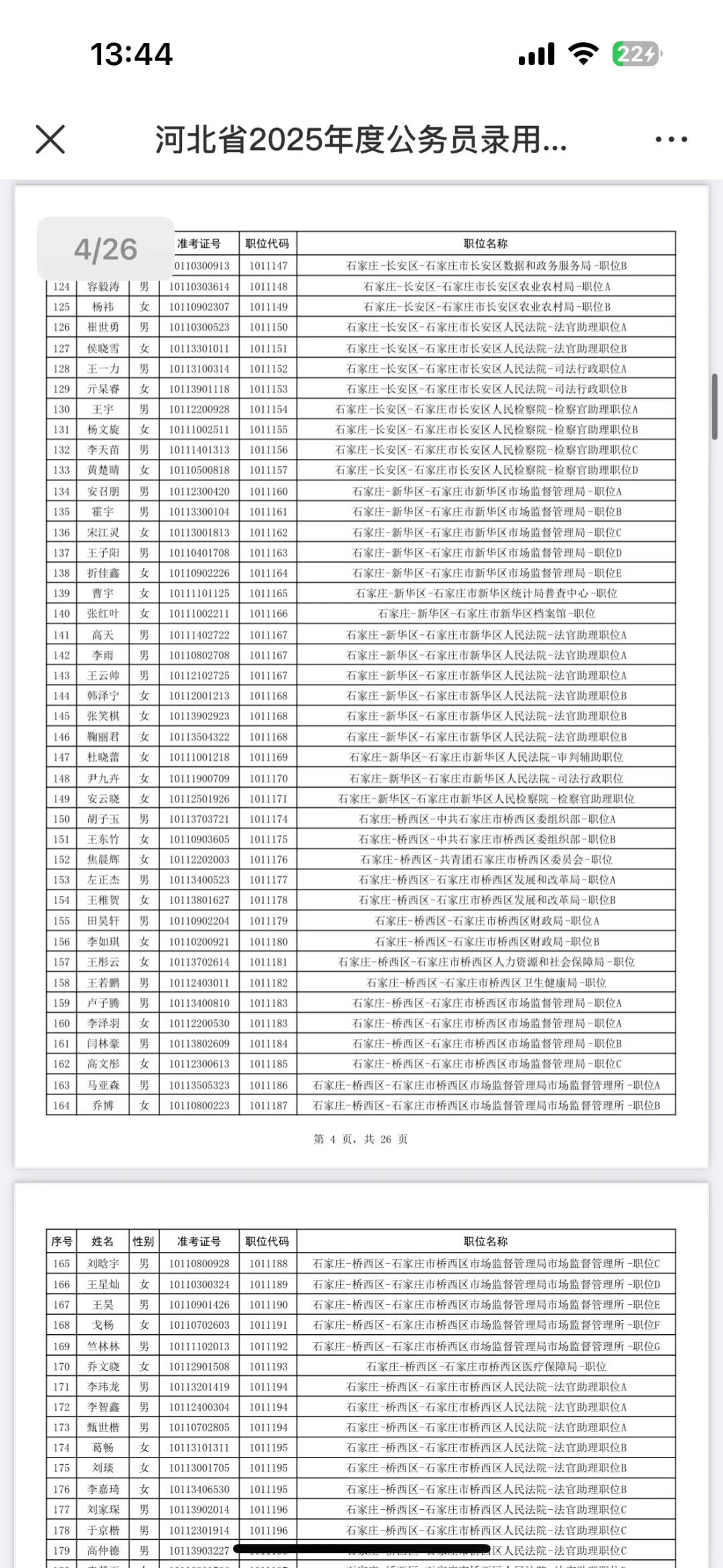 2025河北省考石家庄录用名单公示