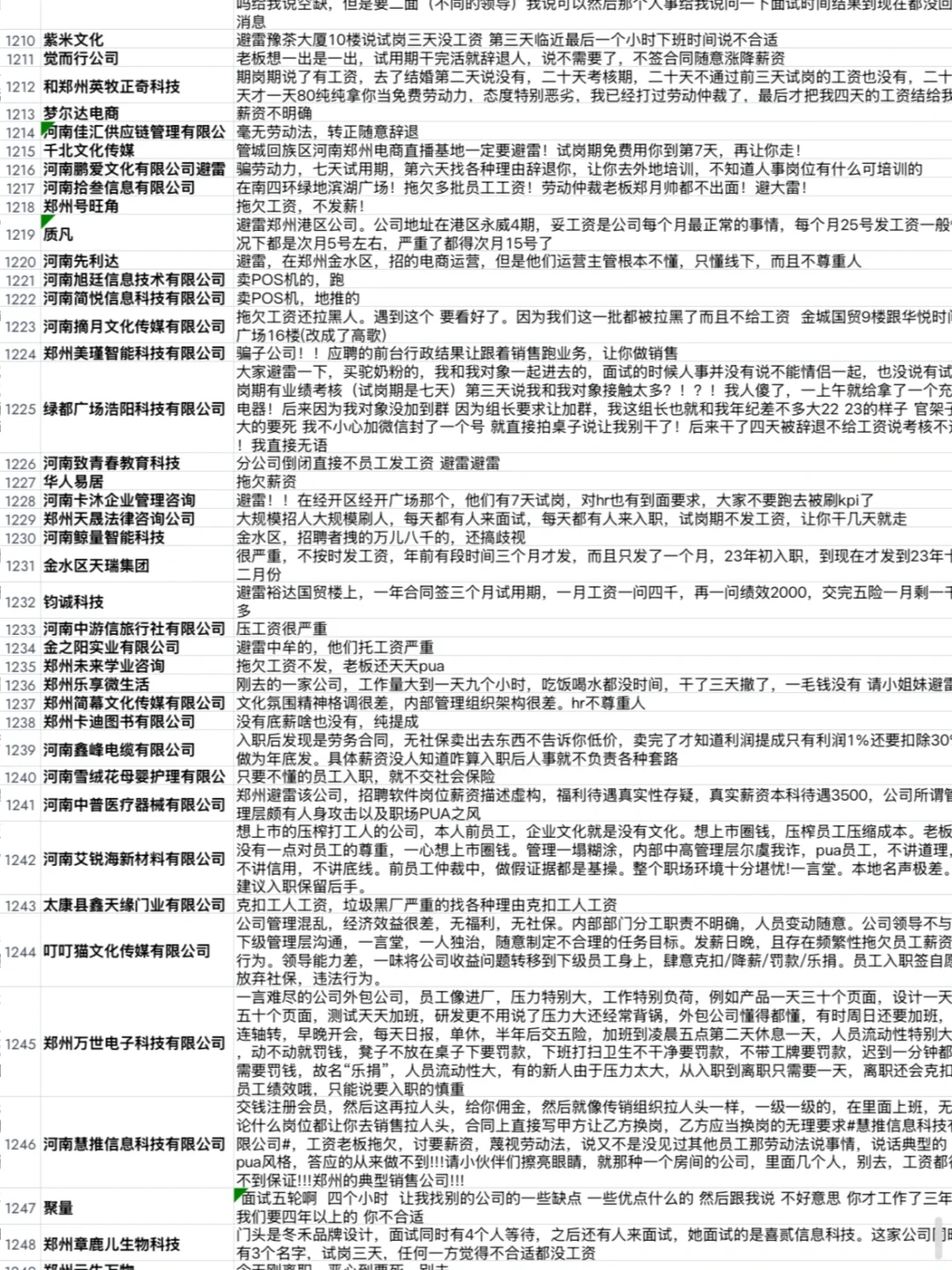 郑州公司避雷集合，找工作前要注意
