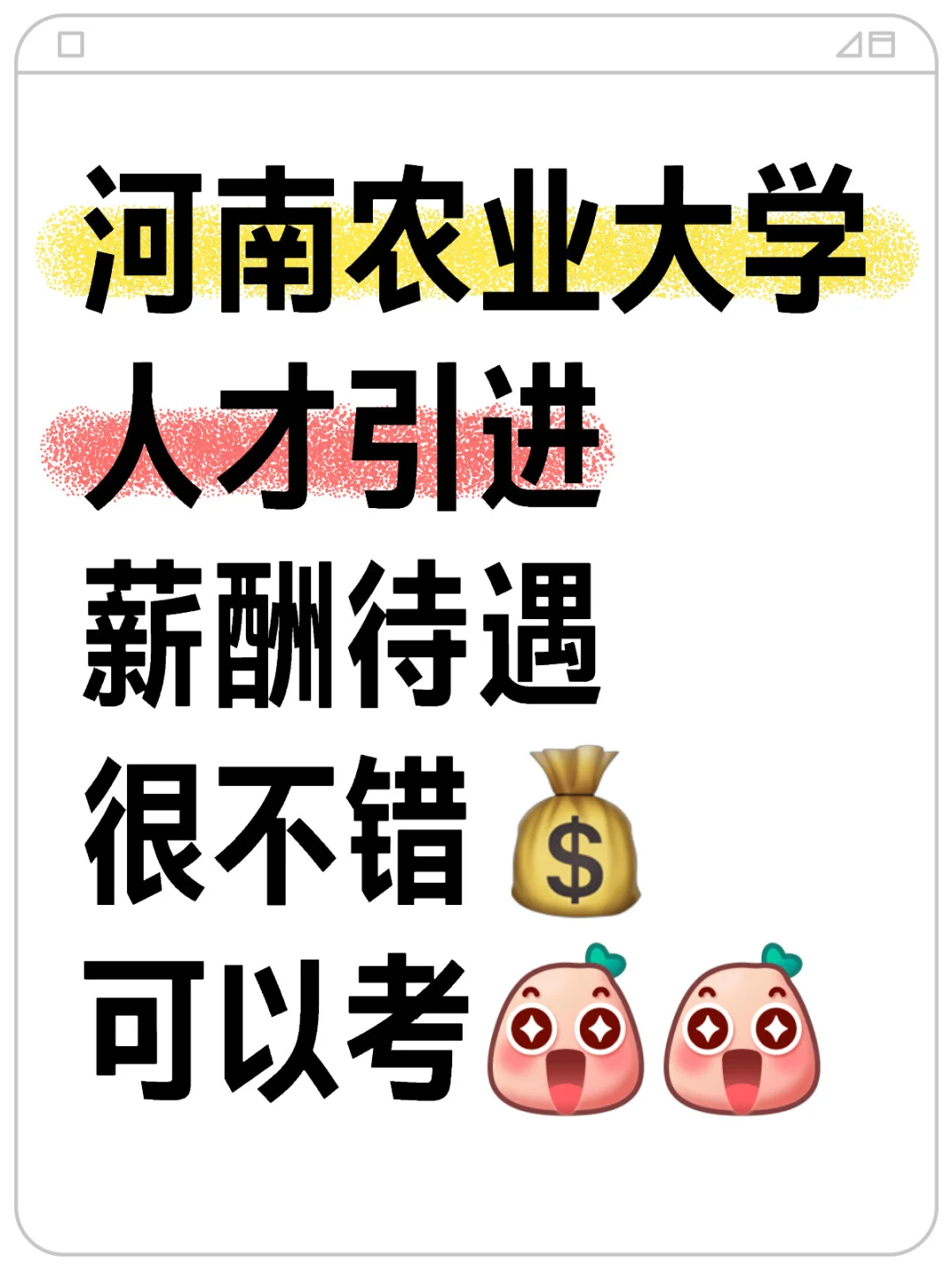 河南农业大学:人才引进,待遇不错