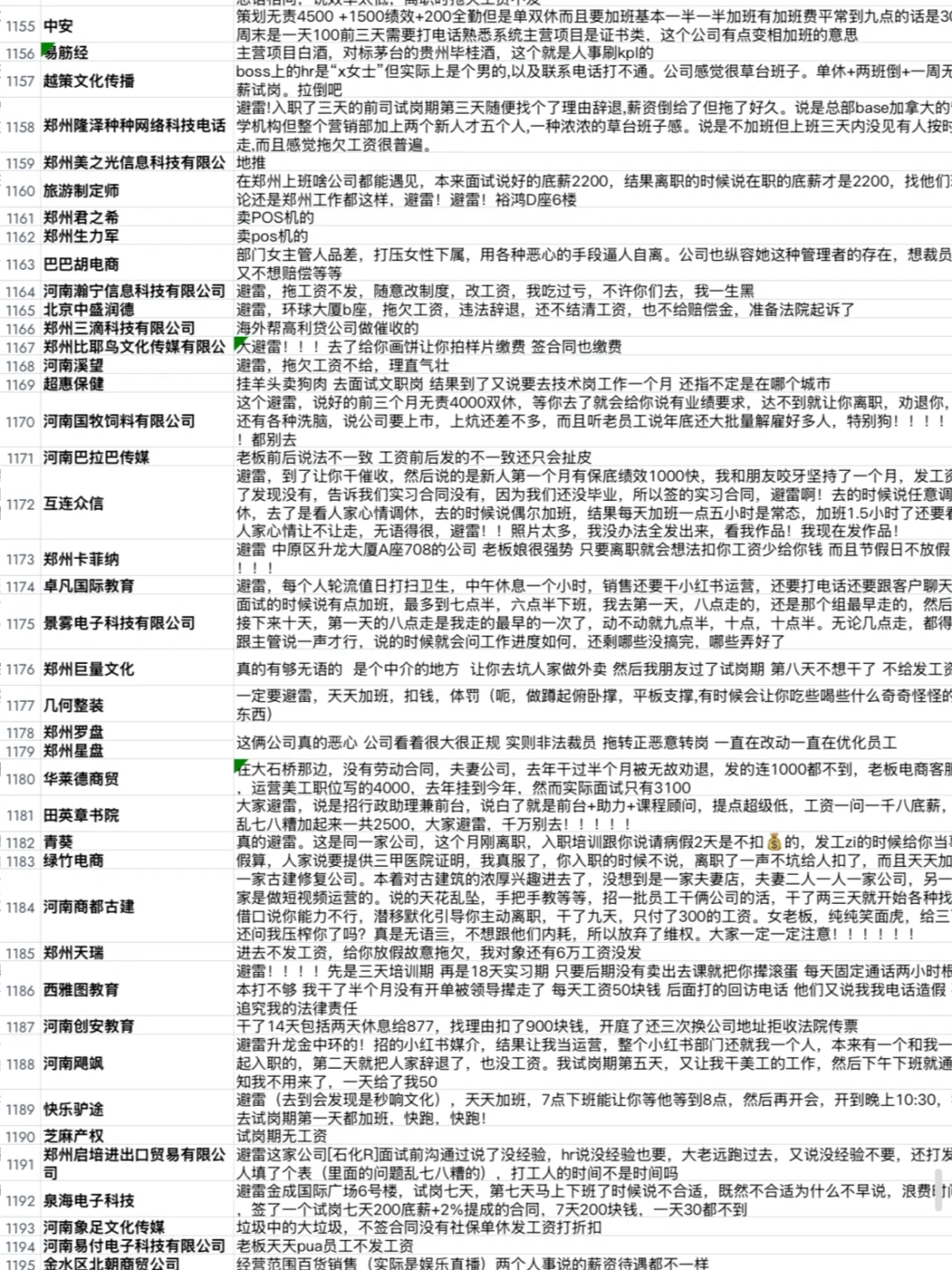 郑州公司避雷集合，找工作前要注意