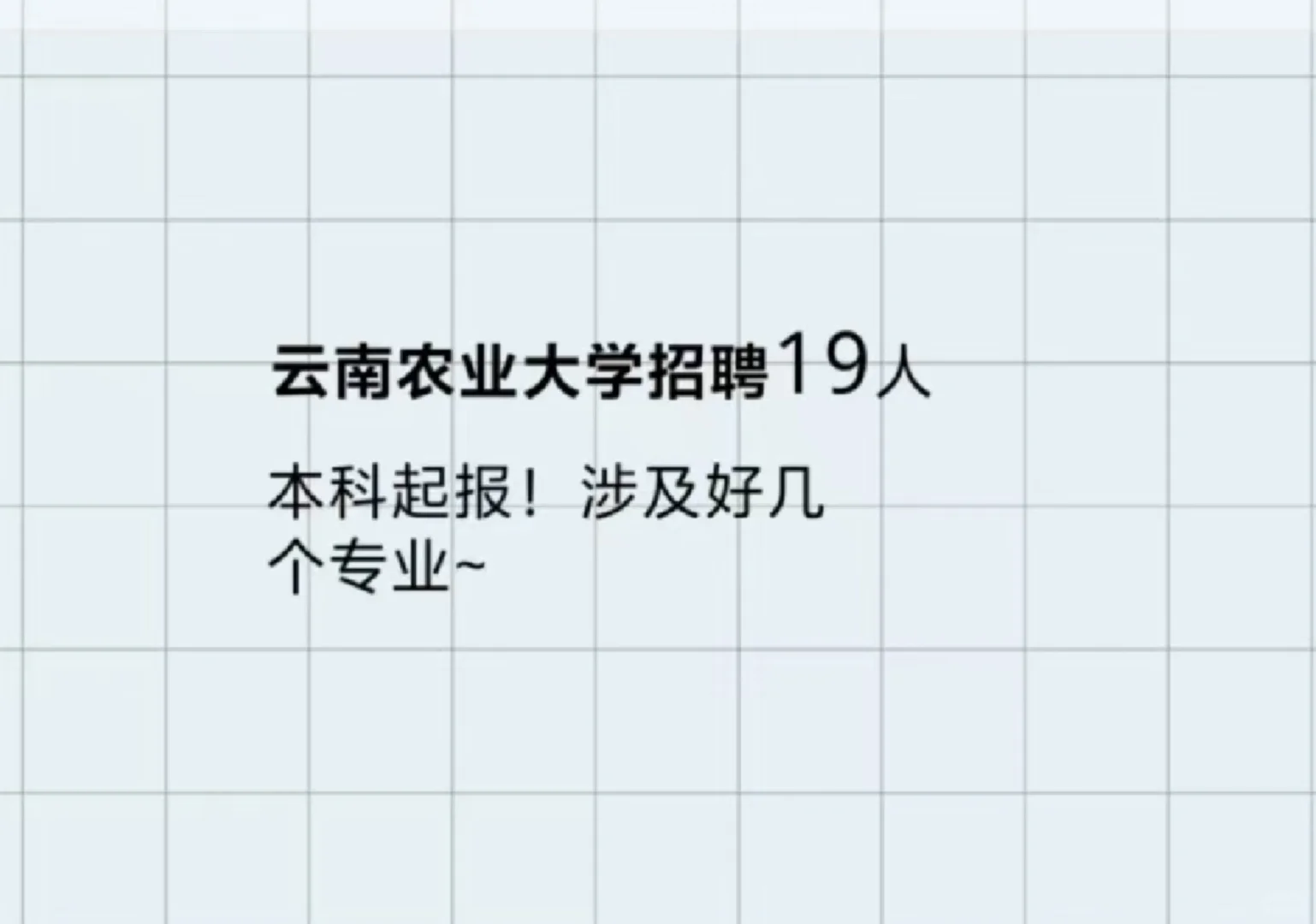 云南农业大学招聘19人