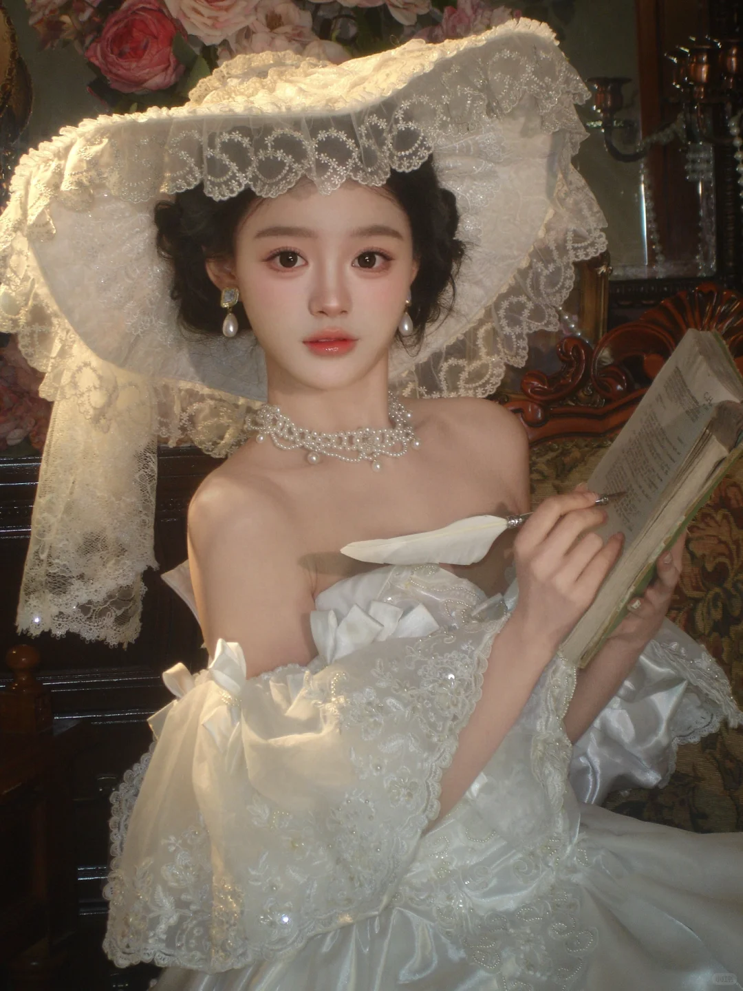 ccd拍的复古画报婚纱