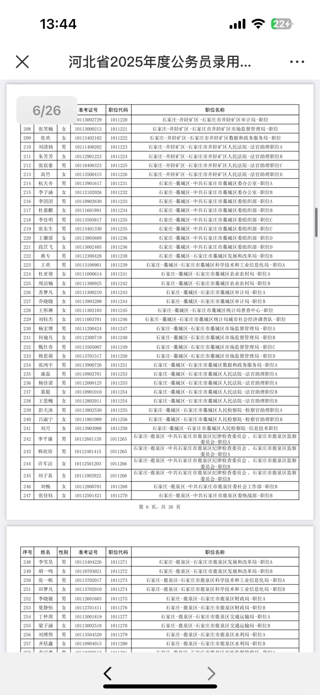 2025河北省考石家庄录用名单公示