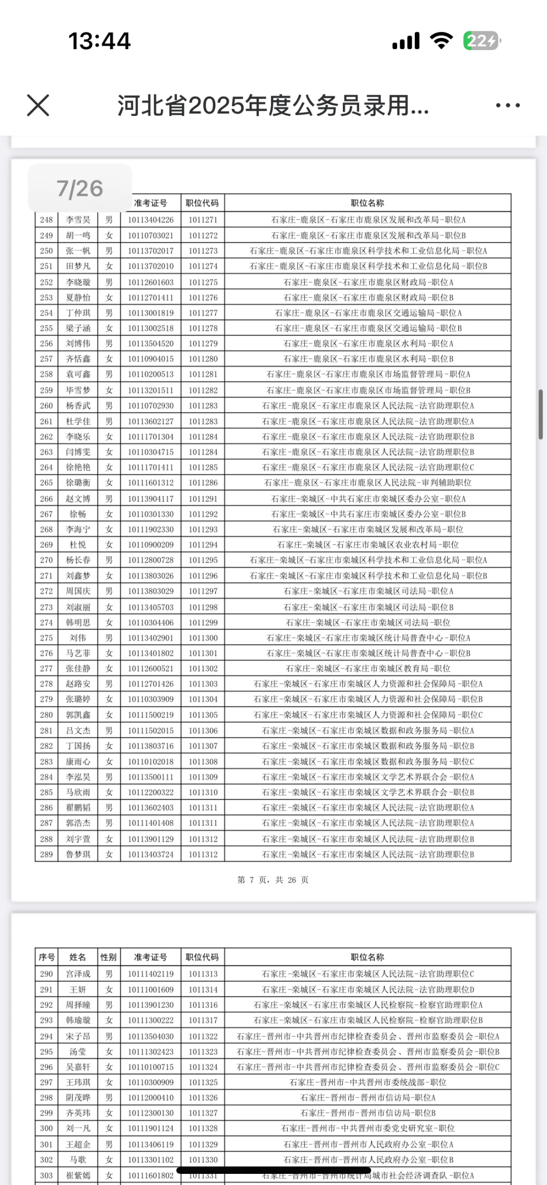 2025河北省考石家庄录用名单公示