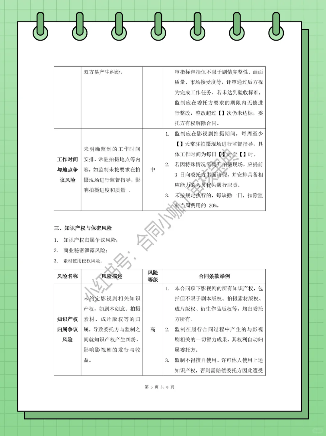 审核宝典丨《影视监制聘用合同》如何审核
