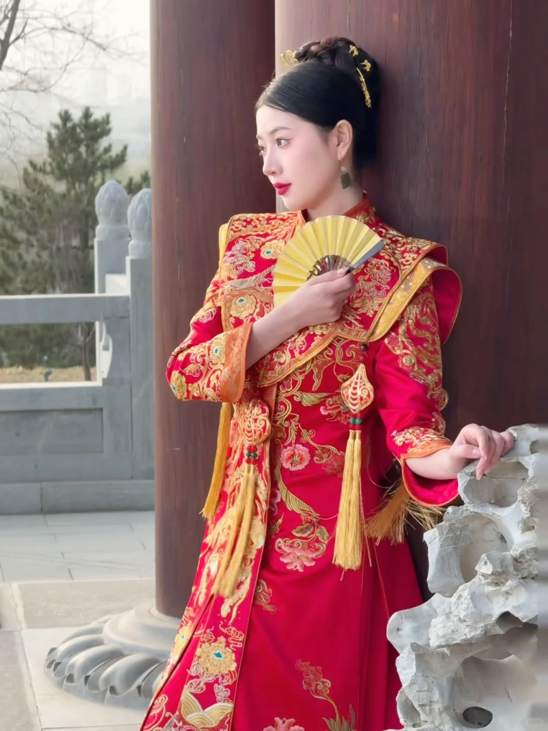 超美的大红色中式嫁衣啊！！