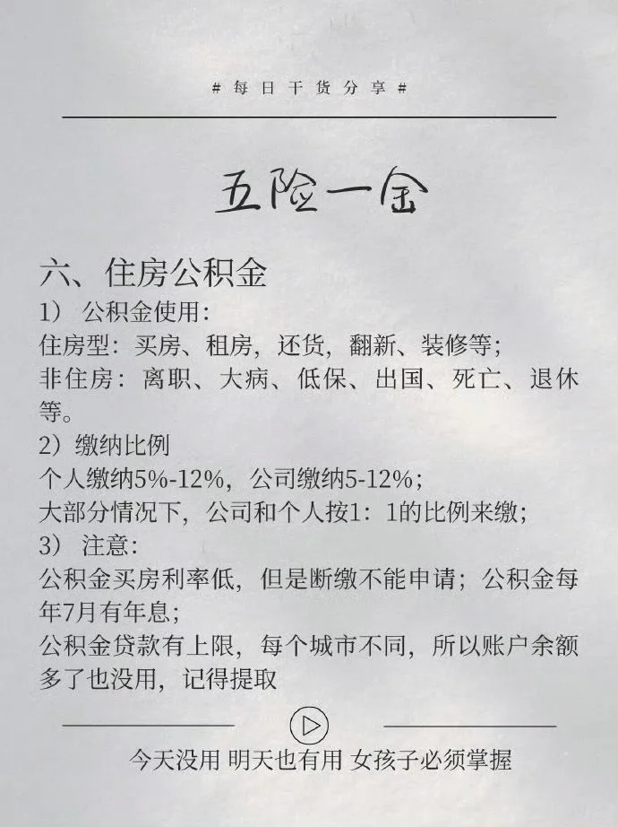 打工族要知道的五险一金！