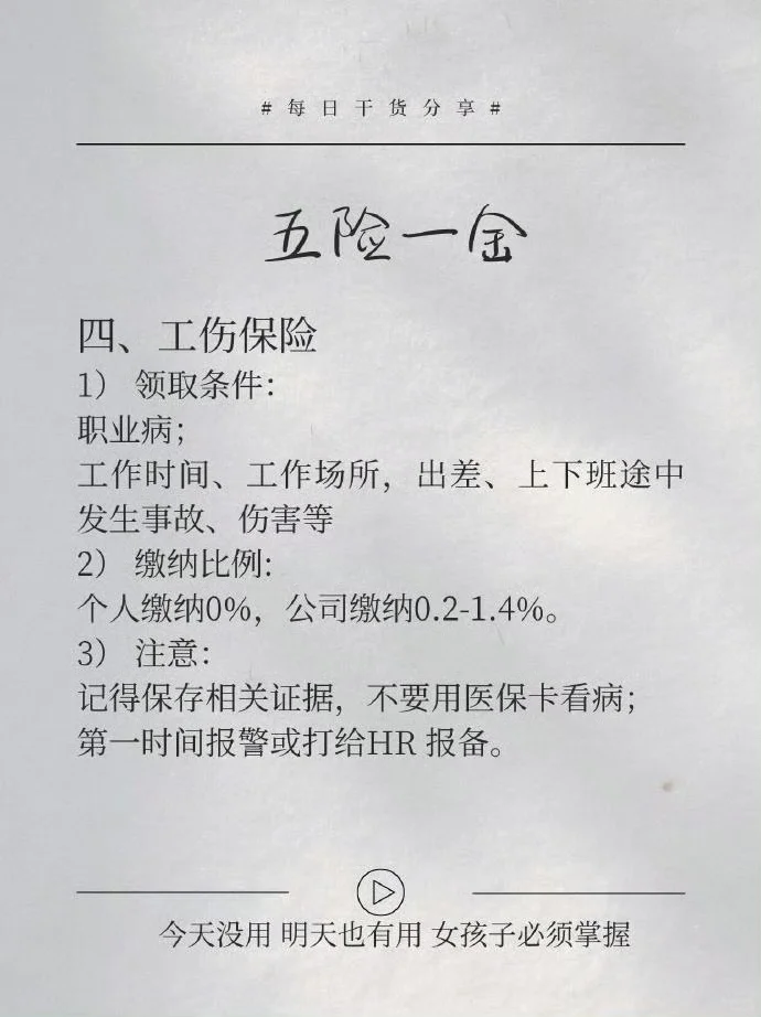 打工族要知道的五险一金！