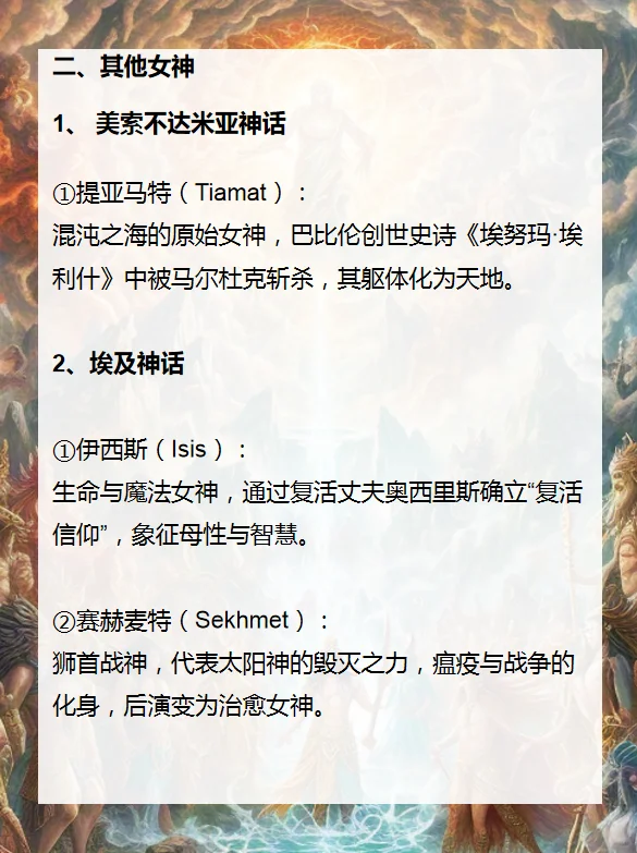 神话中的女神形象