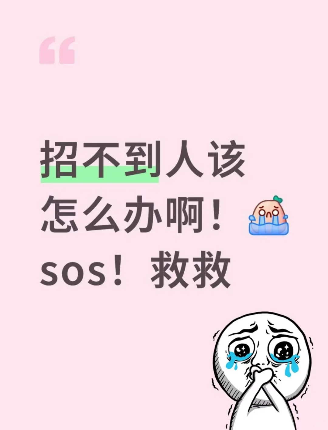 想招人!招人!招人!