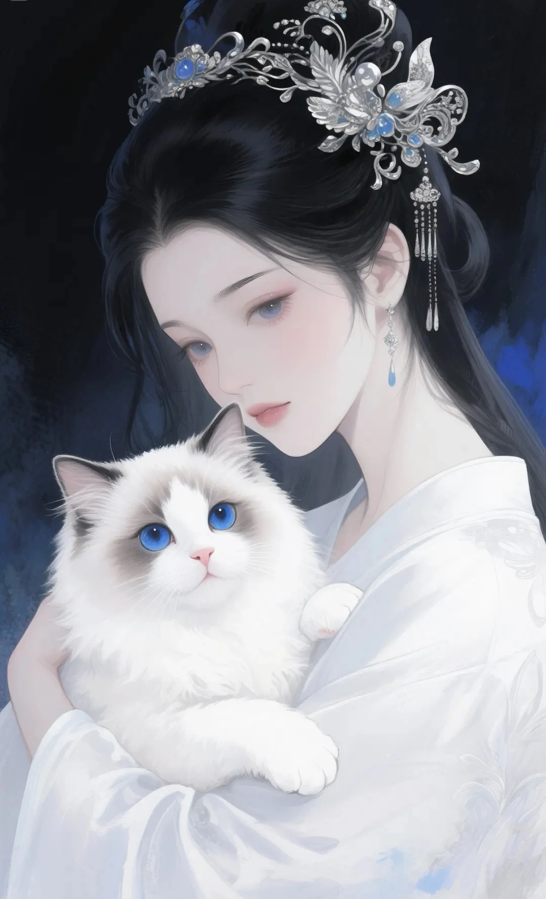古风美女，AI绘画