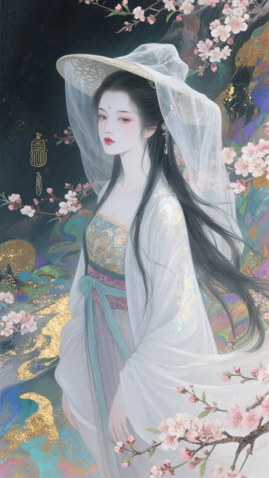 古风美女，AI绘画