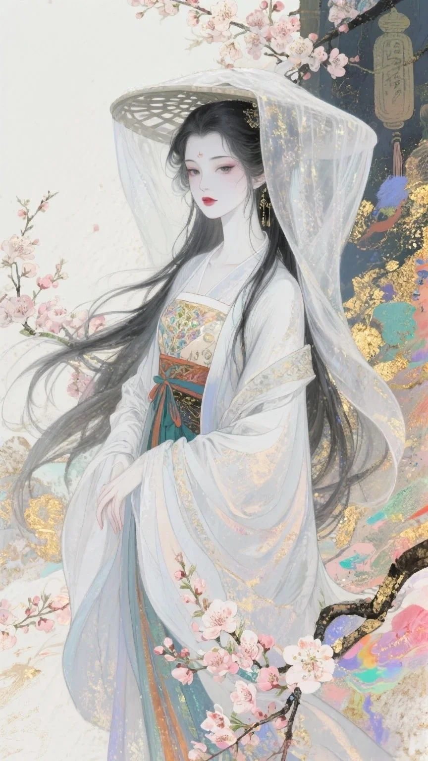 古风美女，AI绘画