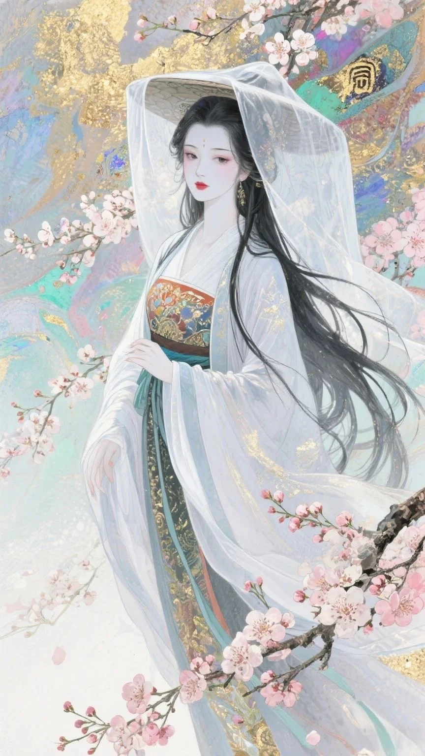 古风美女，AI绘画
