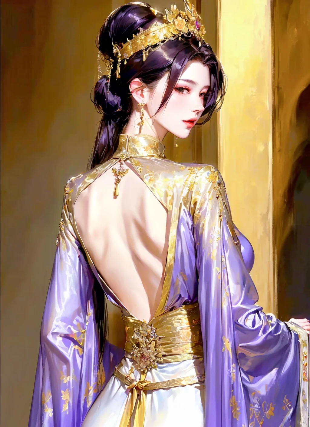 AI古风美女插画,太美了