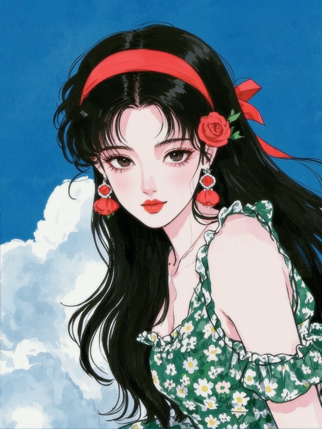 Ai画美人|明艳动人?