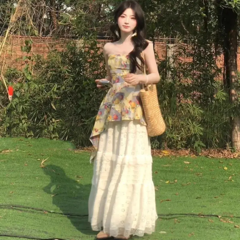 一字肩碎花辣妹T，夏日纯欲风天花板?