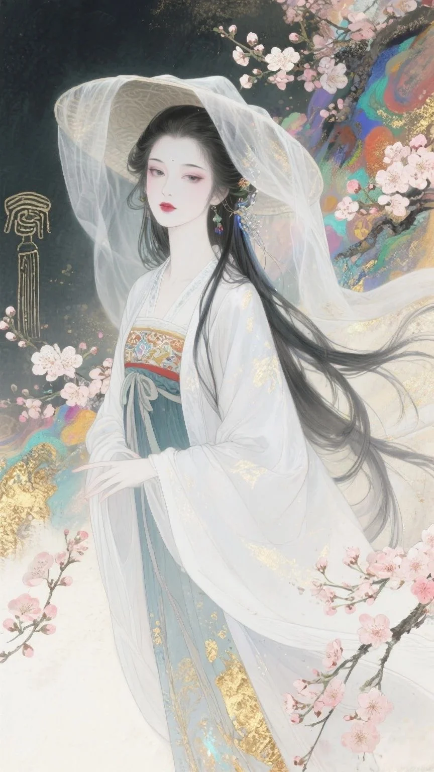 古风美女，AI绘画