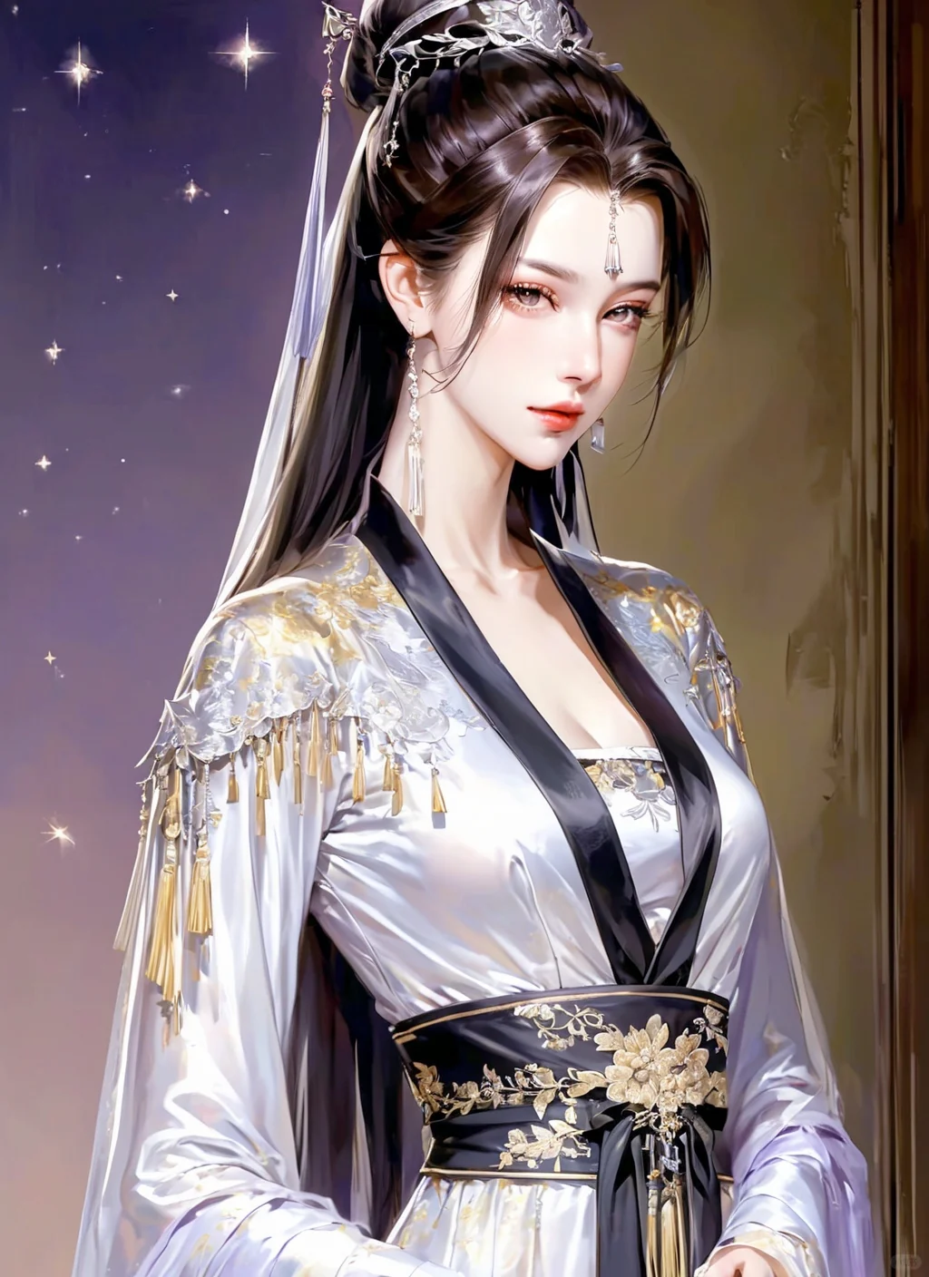AI古风美女插画,太美了