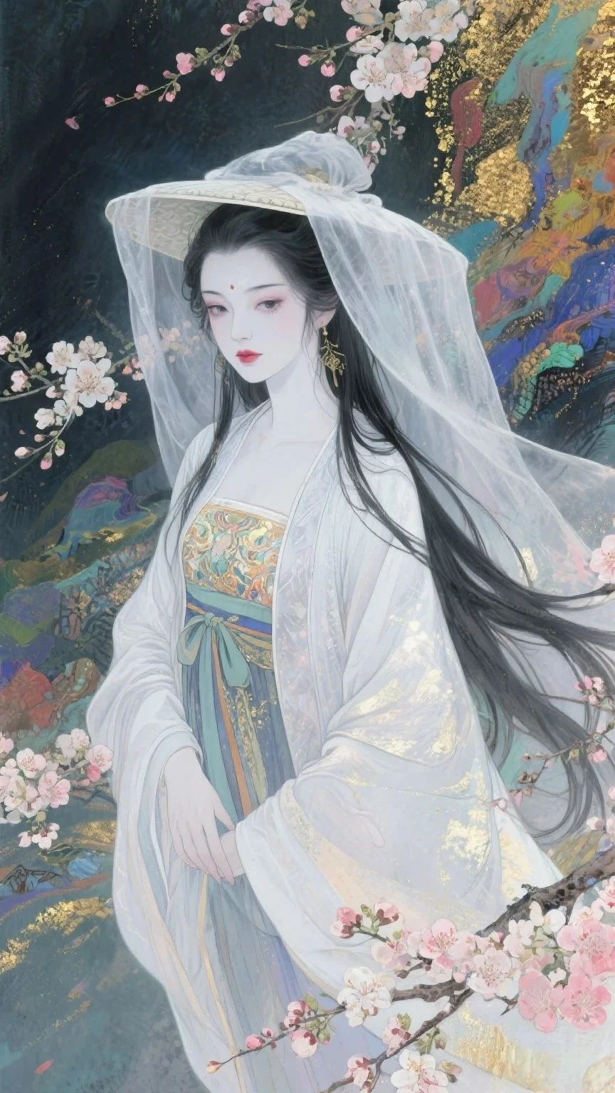 古风美女，AI绘画
