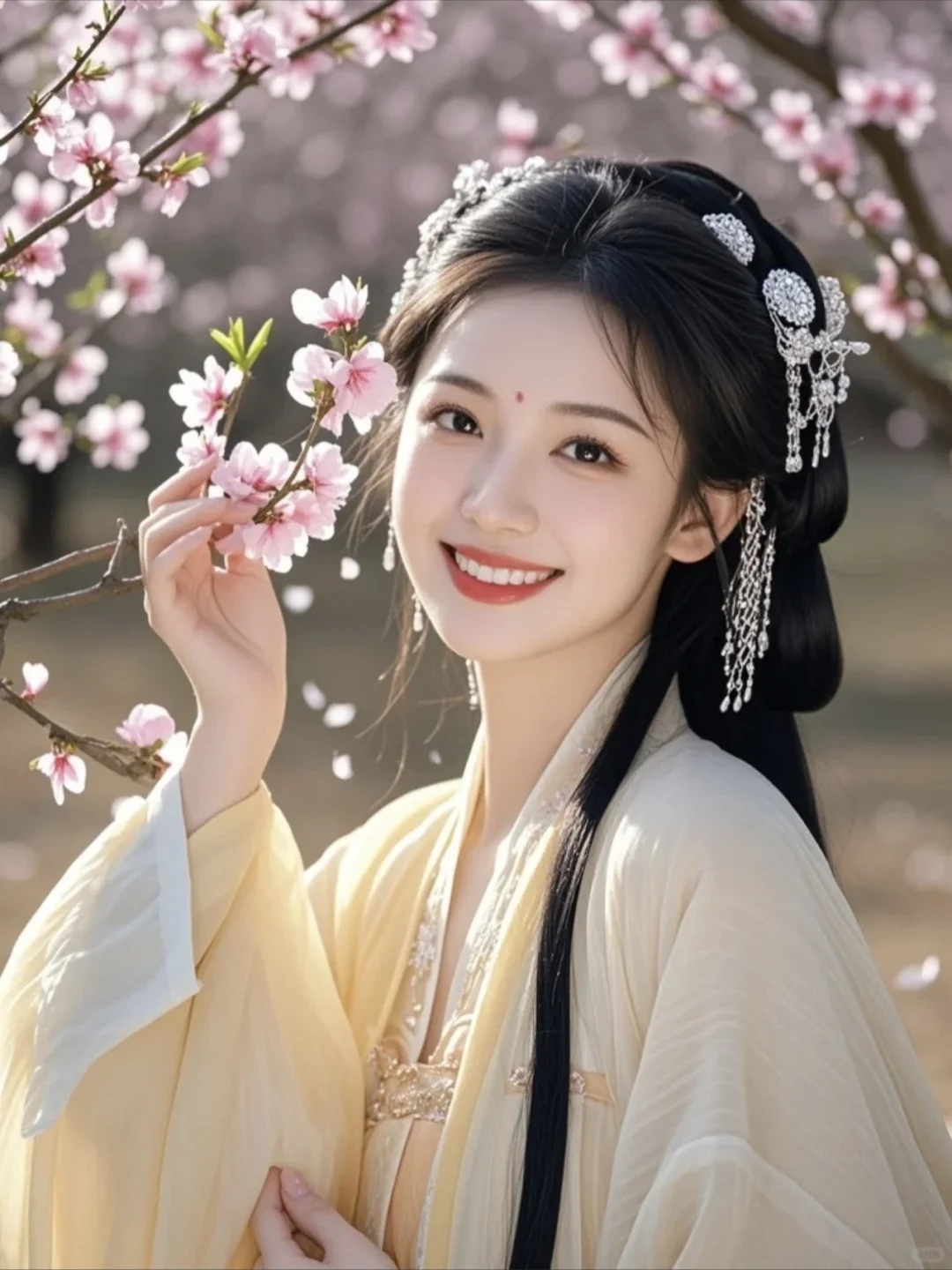 桃花浅深处，似匀深浅妆～AI生成
