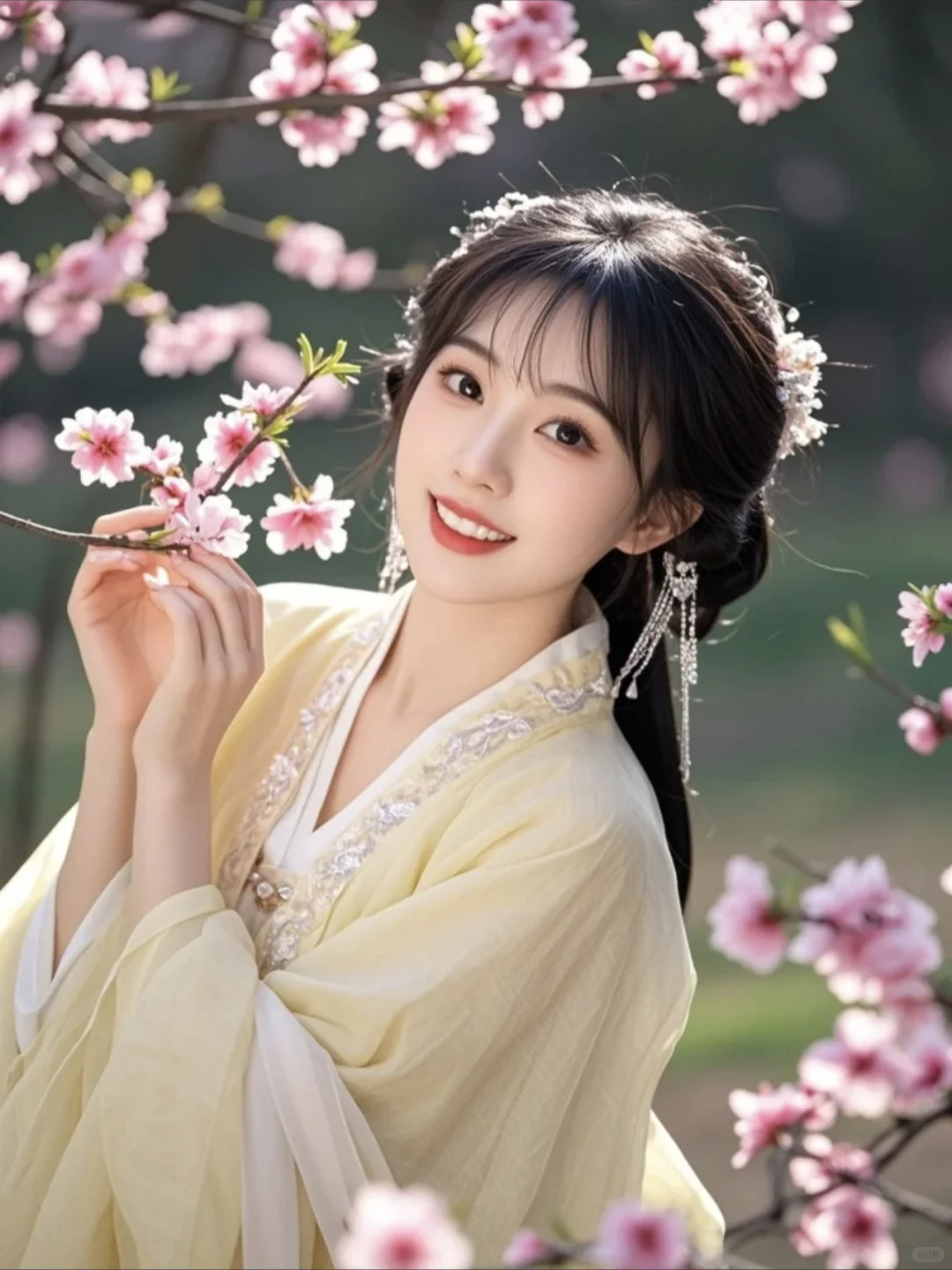 桃花浅深处，似匀深浅妆～AI生成