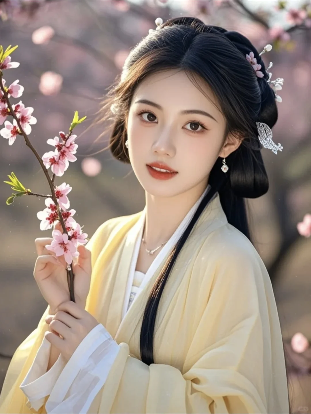 桃花浅深处，似匀深浅妆～AI生成