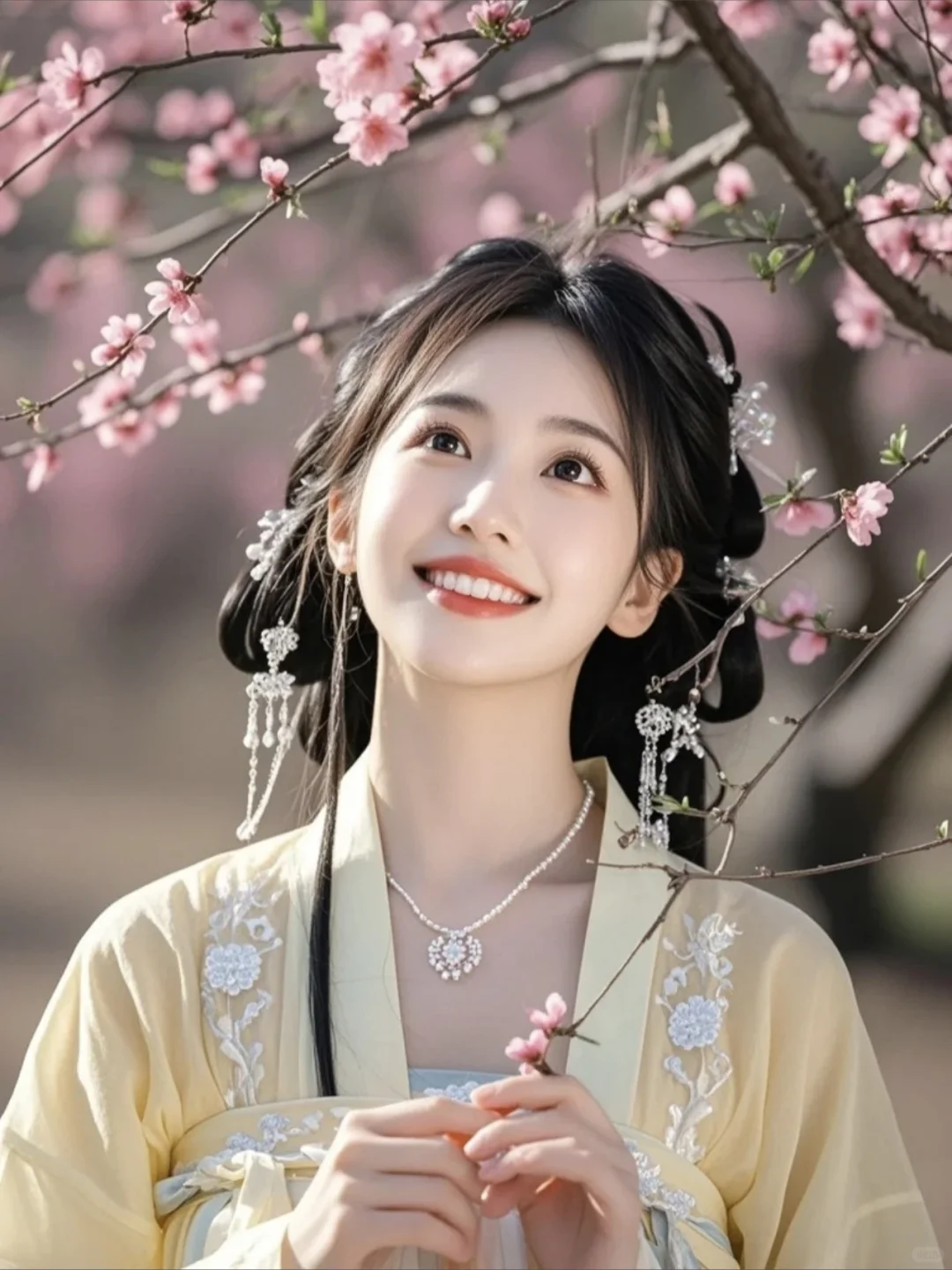 桃花浅深处，似匀深浅妆～AI生成