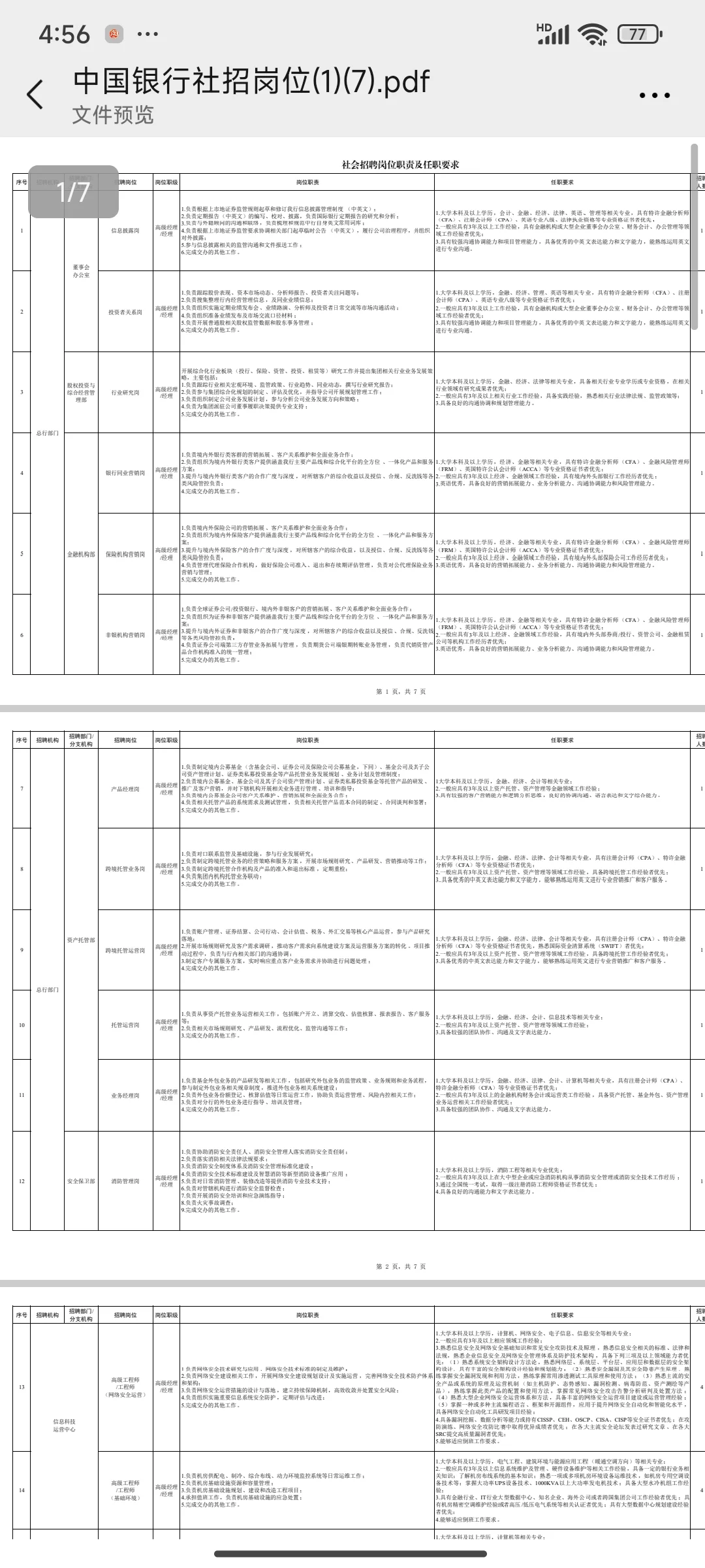 中国银行社招公告发布！