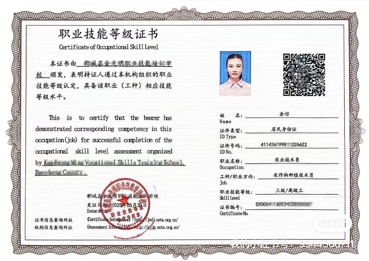 人社三方等级证书
