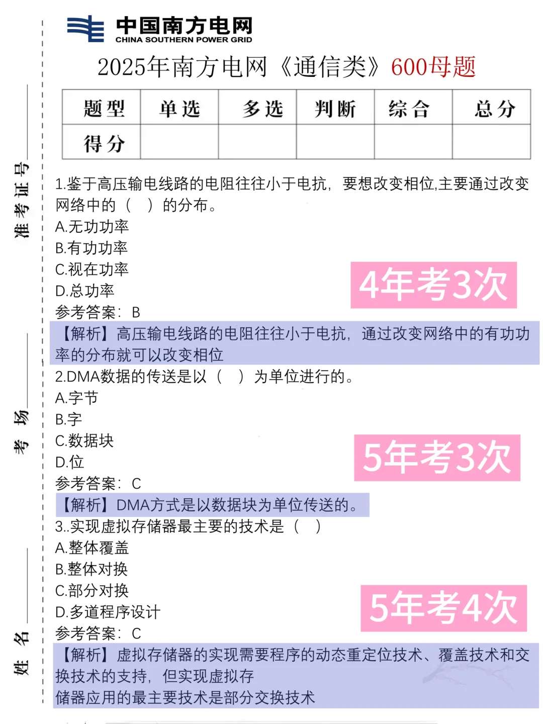 给考南方电网二批社招肚子没墨的提个醒