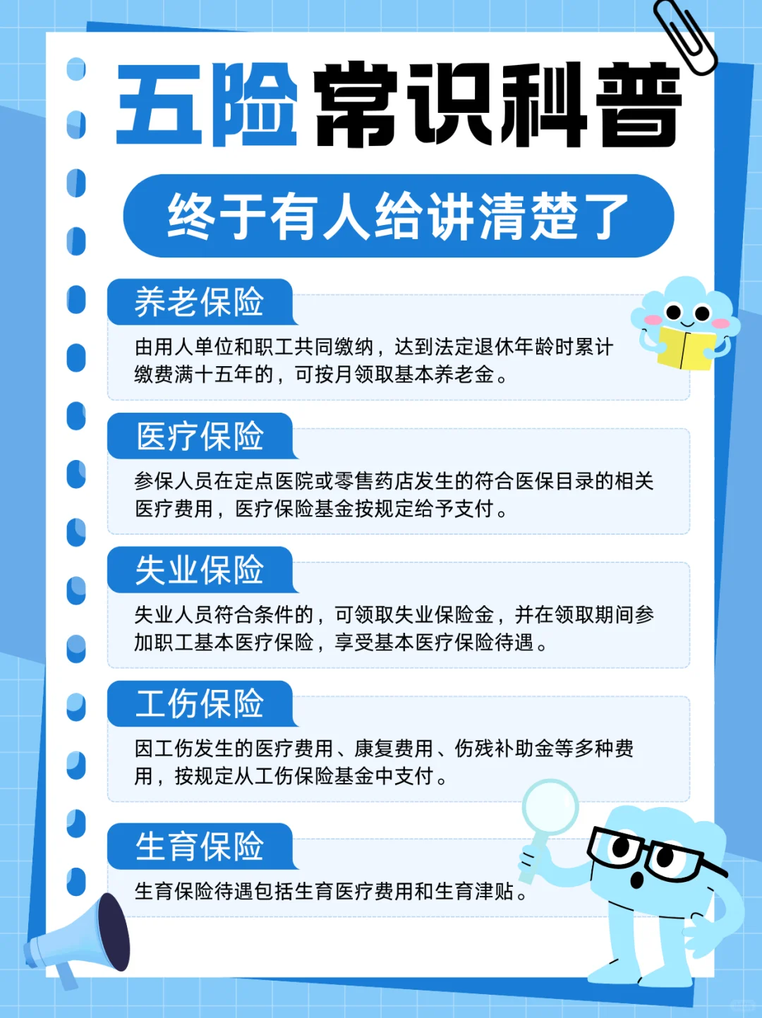 一图告诉你五险是什么？